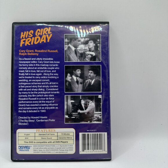 His Girl Friday DVD Slim Case - Picture 3 of 4